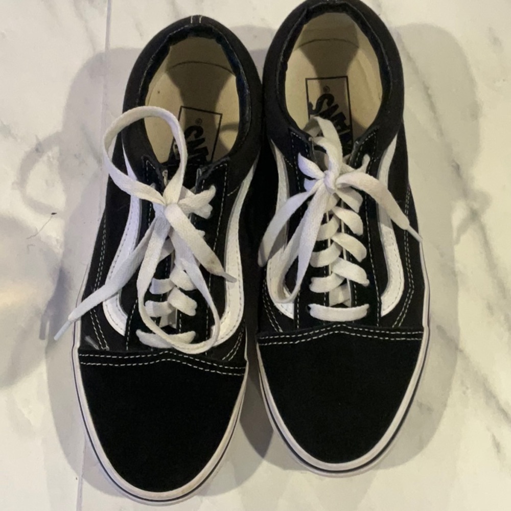 Old School Black and White Vans